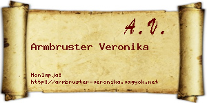 Armbruster Veronika névjegykártya