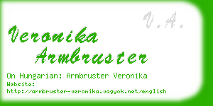 veronika armbruster business card